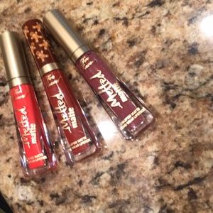 3 Too Faced Melted matte liquid lipsticks.